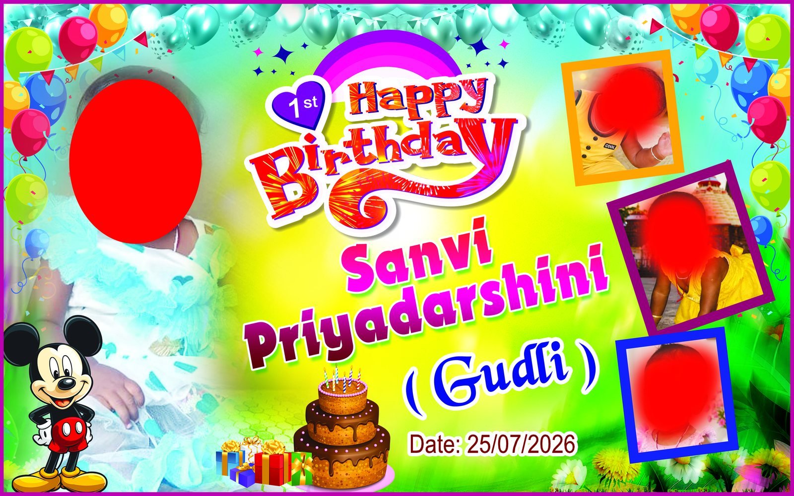 Happy Birthday Flex Banner — Star Theme