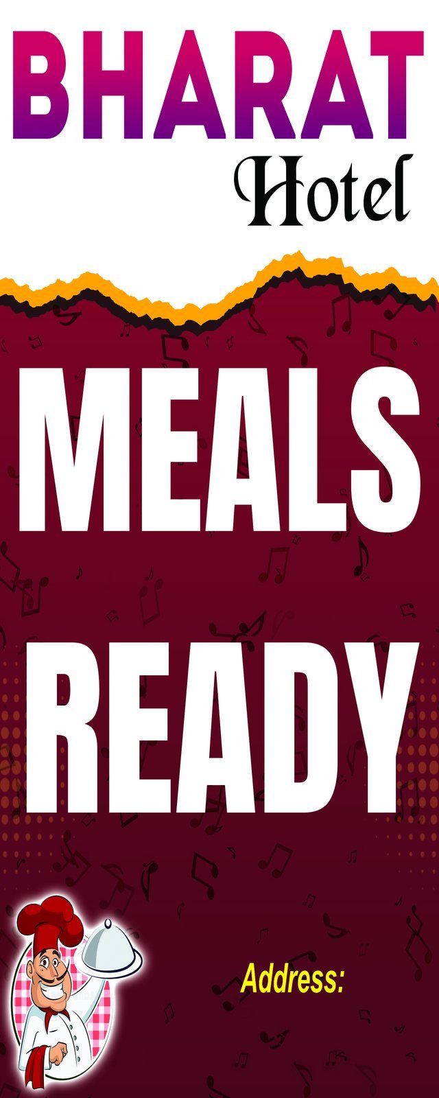 Restaurant Menu Standee — Tiffin Services